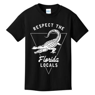 Respect The Florida Locals Alligator Funny Gator Kids T-Shirt