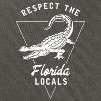 Respect The Florida Locals Alligator Funny Gator Cotton Canvas Backpack