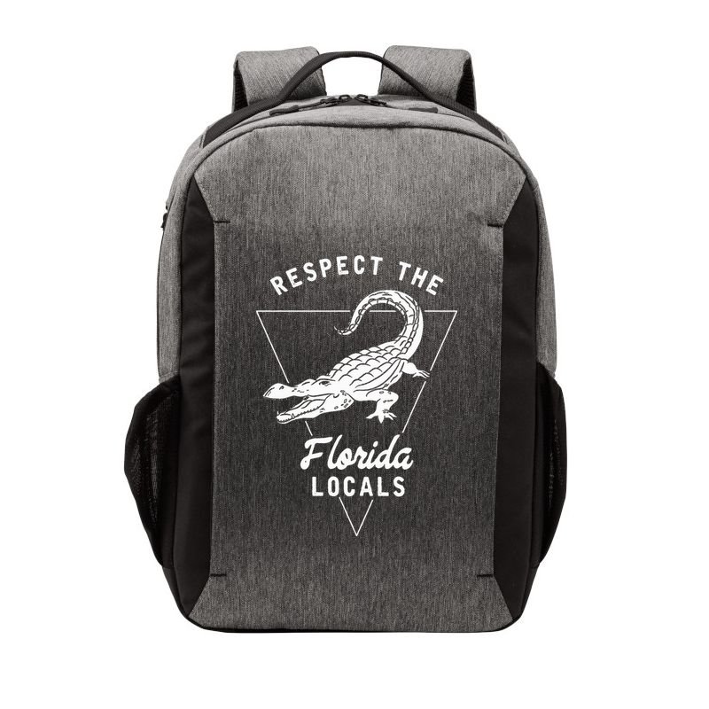 Respect The Florida Locals Alligator Funny Gator Vector Backpack
