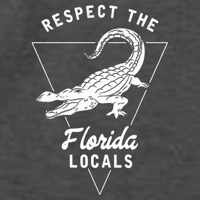 Respect The Florida Locals Alligator Funny Gator Vector Backpack