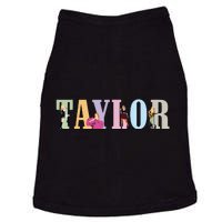 Retro Taylor First Name Personalized Groovy Birthday Girl Doggie Tank