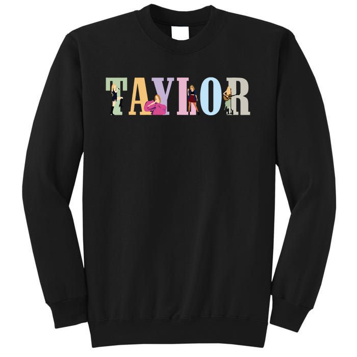 Retro Taylor First Name Personalized Groovy Birthday Girl Sweatshirt