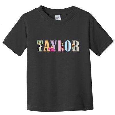 Retro Taylor First Name Personalized Groovy Birthday Girl Toddler T-Shirt