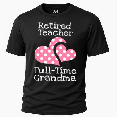 Retired Teacher Full-Time Grandma Teachers Retirement Gift Performance Shirt