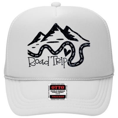 Road Trip Family Road Trip Family Matching Weekend Getaway Vacation High Crown Mesh Back Trucker Hat