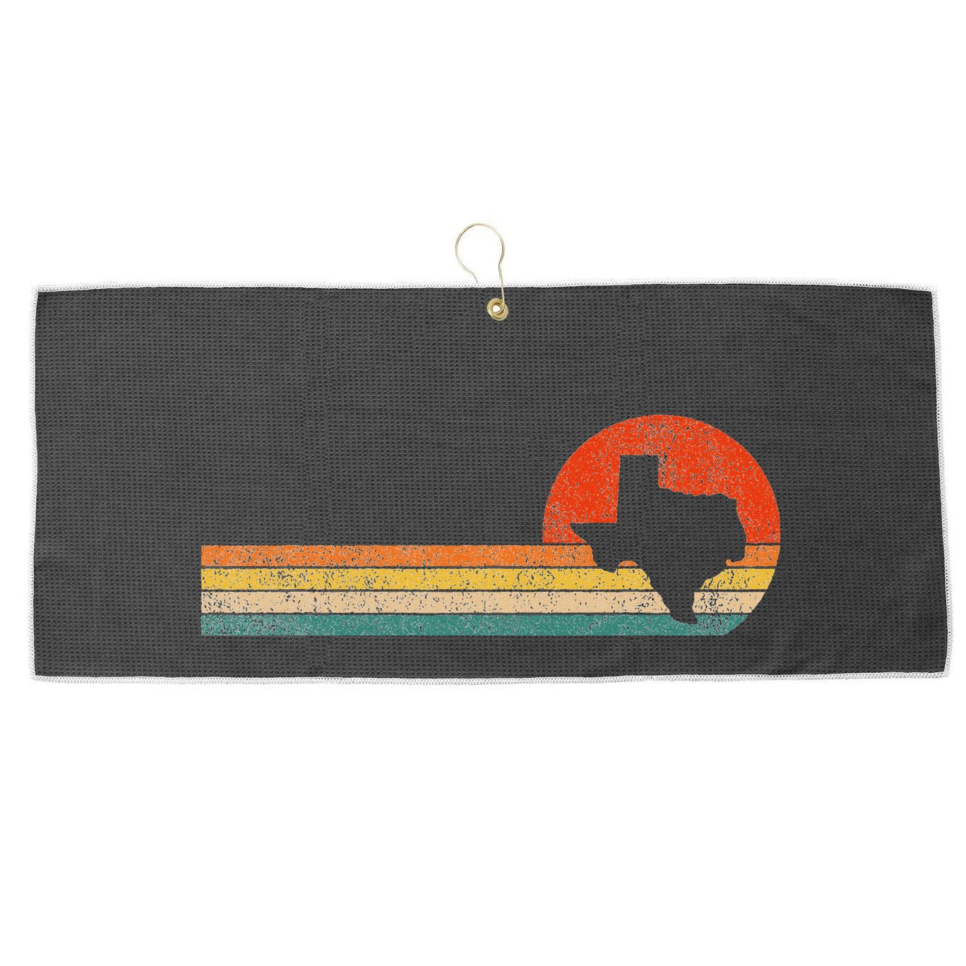 Retro Texas Funny Texas Home Texas Roots Vintage Large Microfiber Waffle Golf Towel