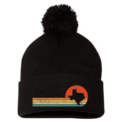 Retro Texas Funny Texas Home Texas Roots Vintage Pom Pom 12in Knit Beanie