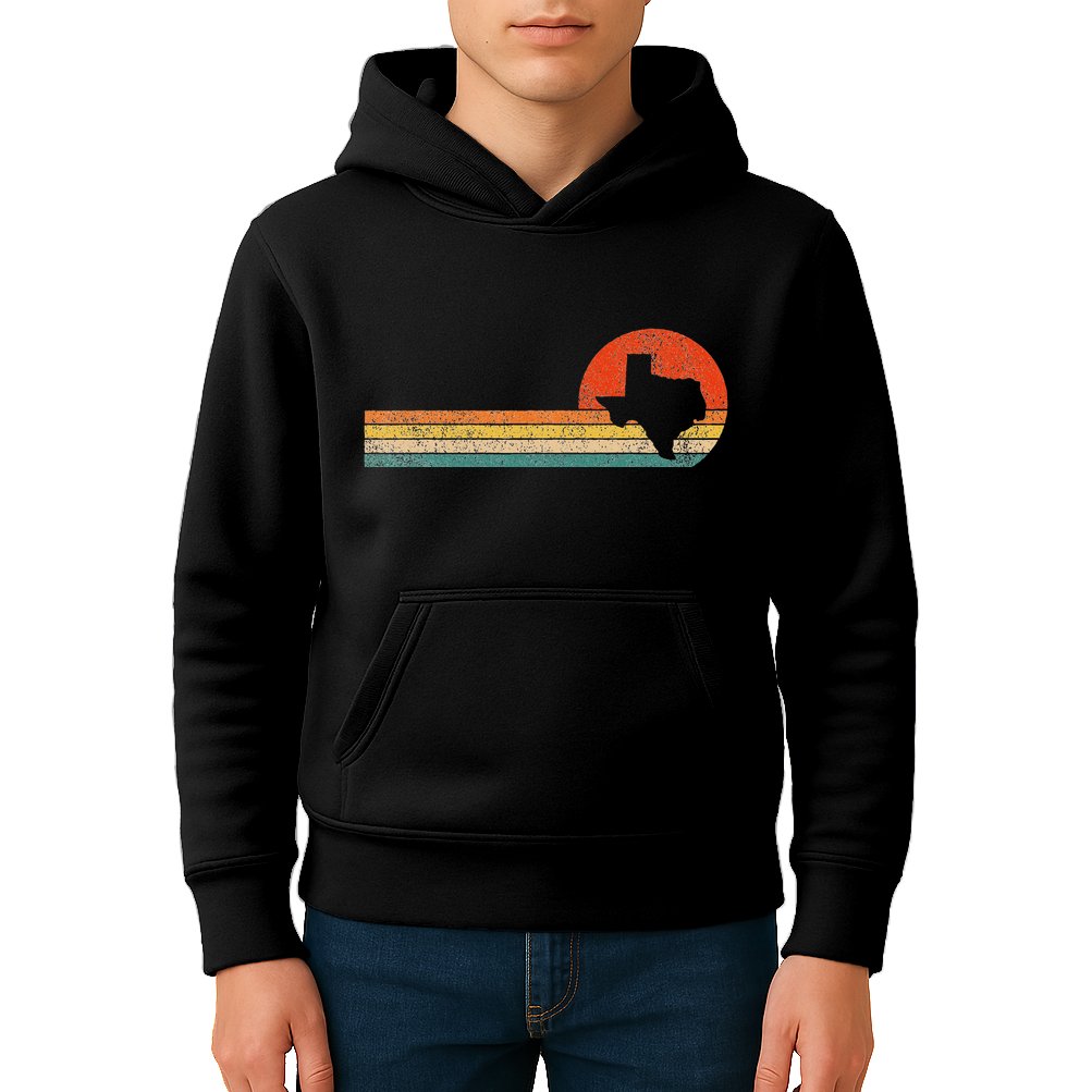Retro Texas Funny Texas Home Texas Roots Vintage Kids Hoodie