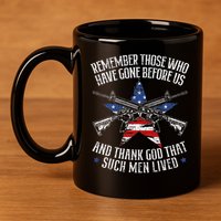 Remember The Fallen Soldiers Usa Flag American Memorial Day 11oz C Handle Ceramic Mug