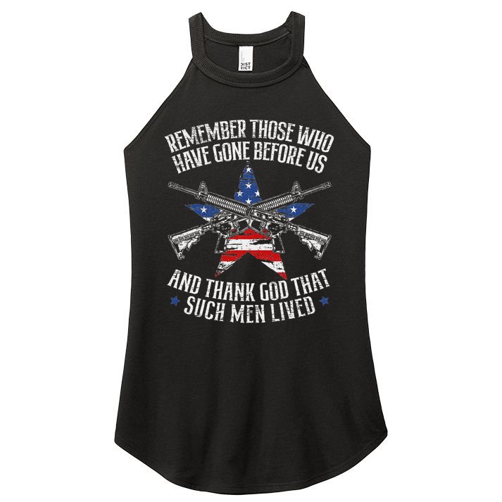 Remember The Fallen Soldiers Usa Flag American Memorial Day Women's Perfect Tri Rocker Tank