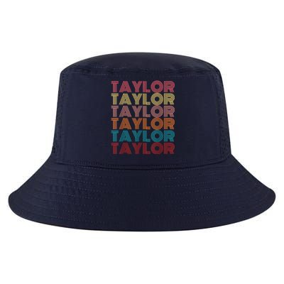 Retro Taylor First Name Personalized Taylor Cool Comfort Performance Bucket Hat