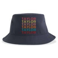 Retro Taylor First Name Personalized Taylor Sustainable Bucket Hat