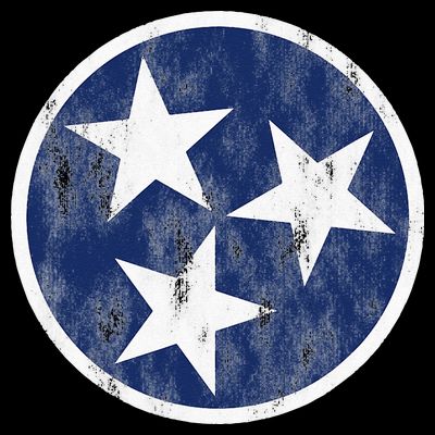 Retro Tennessee Flag Star Logo Volunteer State Nashville TN T-Shirt