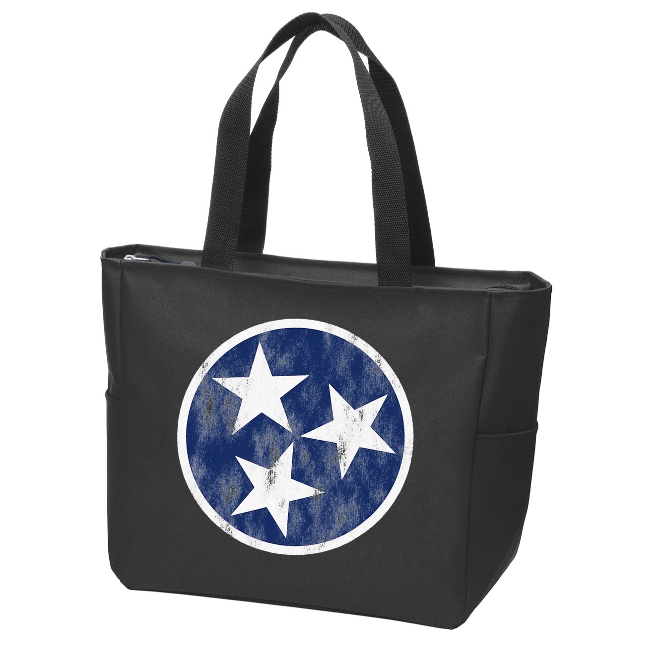 Retro Tennessee Flag Star Logo Volunteer State Nashville TN Zip Tote Bag