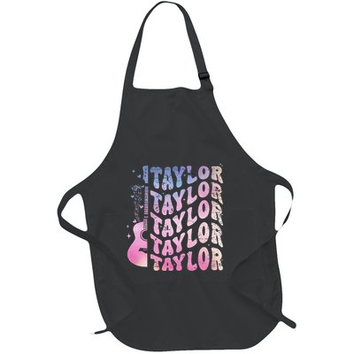 Retro Taylor First Name Retro Taylor Personalized Name Full-Length Apron With Pockets