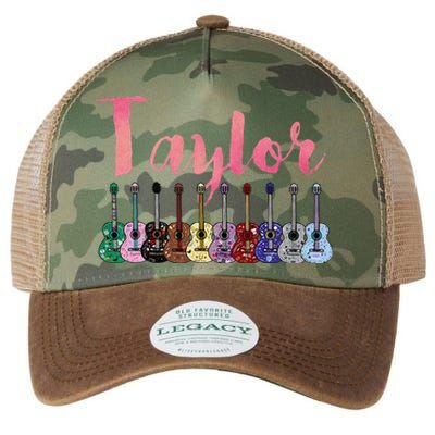 Retro Taylor First Name Personalized Groovy Birthday Legacy Tie Dye Trucker Hat