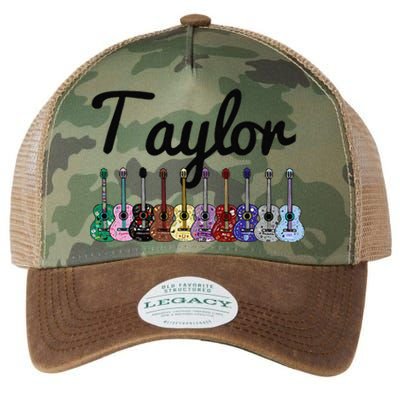 Retro Taylor First Name Personalized Groovy Birthday Legacy Tie Dye Trucker Hat