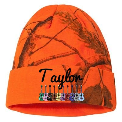 Retro Taylor First Name Personalized Groovy Birthday Kati Licensed 12" Camo Beanie