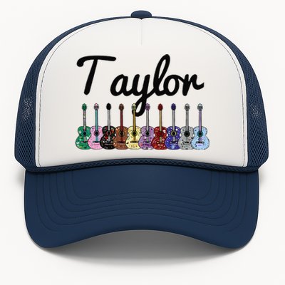 Retro Taylor First Name Personalized Groovy Birthday Trucker Hat