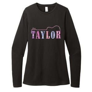 Retro Taylor First Name Personalized Groovy 80S Womens CVC Long Sleeve Shirt