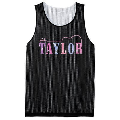 Retro Taylor First Name Personalized Groovy 80S Mesh Reversible Basketball Jersey Tank