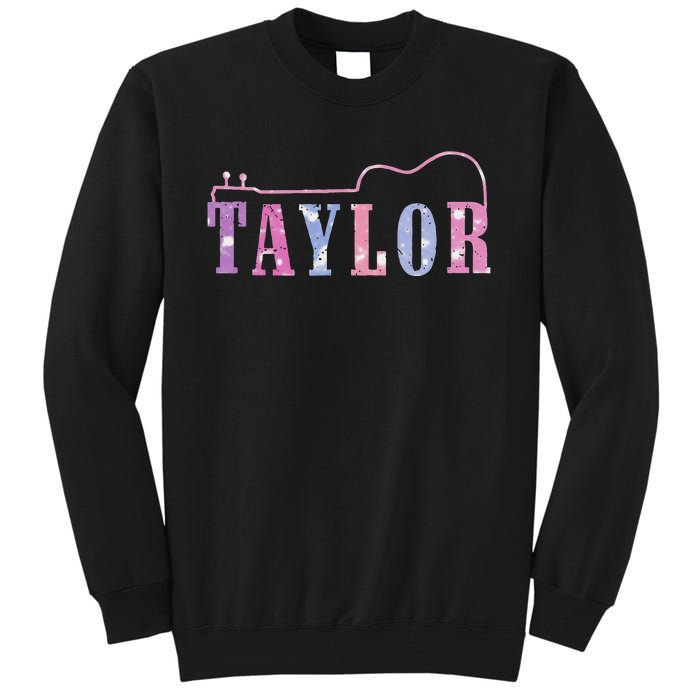 Retro Taylor First Name Personalized Groovy 80S Tall Sweatshirt