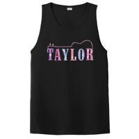 Retro Taylor First Name Personalized Groovy 80S PosiCharge Competitor Tank