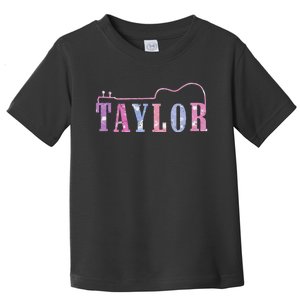 Retro Taylor First Name Personalized Groovy 80S Toddler T-Shirt