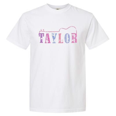 Retro Taylor First Name Personalized Groovy 80S Garment-Dyed Heavyweight T-Shirt