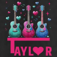 Retro Taylor First Name Personalized Groovy 80S Pin.K Knit Cap Winter Beanie