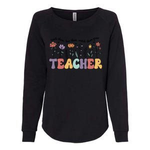 Retro Teacher , Flower Floral Womens California Wash Sweatshirt