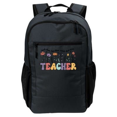 Retro Teacher , Flower Floral Daily Commute Backpack