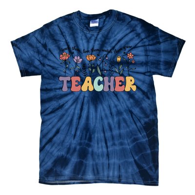 Retro Teacher , Flower Floral Tie-Dye T-Shirt