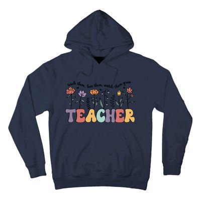 Retro Teacher , Flower Floral Tall Hoodie