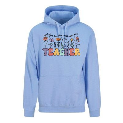 Retro Teacher , Flower Floral Unisex Surf Hoodie