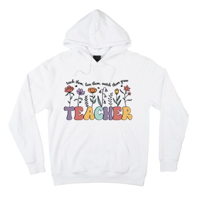 Retro Teacher , Flower Floral Hoodie