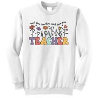 Retro Teacher , Flower Floral Sweatshirt