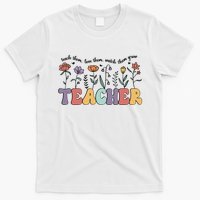 Retro Teacher , Flower Floral T-Shirt