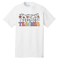 Retro Teacher , Flower Floral Tall T-Shirt