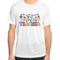 Retro Teacher , Flower Floral Adult ChromaSoft Performance T-Shirt