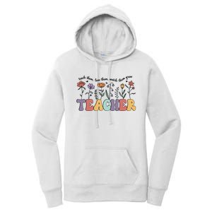 Retro Teacher , Flower Floral Women's Pullover Hoodie