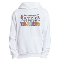 Retro Teacher , Flower Floral Urban Pullover Hoodie