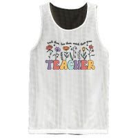 Retro Teacher , Flower Floral Mesh Reversible Basketball Jersey Tank