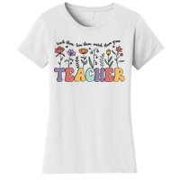 Retro Teacher , Flower Floral Women's T-Shirt