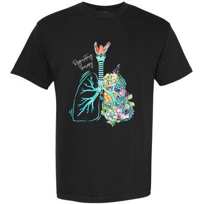 Respiratory Therapy Flower Lung Respiratory Therapist Garment-Dyed Heavyweight T-Shirt