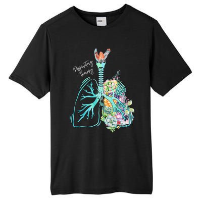 Respiratory Therapy Flower Lung Respiratory Therapist Tall Fusion ChromaSoft Performance T-Shirt