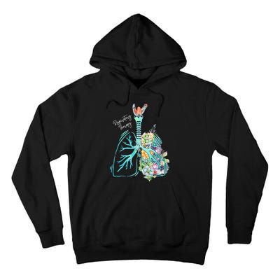 Respiratory Therapy Flower Lung Respiratory Therapist Tall Hoodie