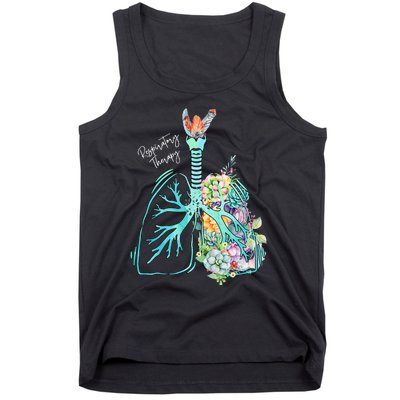 Respiratory Therapy Flower Lung Respiratory Therapist Tank Top