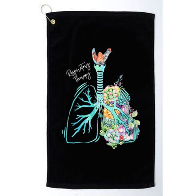 Respiratory Therapy Flower Lung Respiratory Therapist Platinum Collection Golf Towel