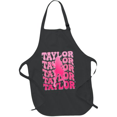 Retro Taylor First Name Personalized 80S Full-Length Apron With Pockets
